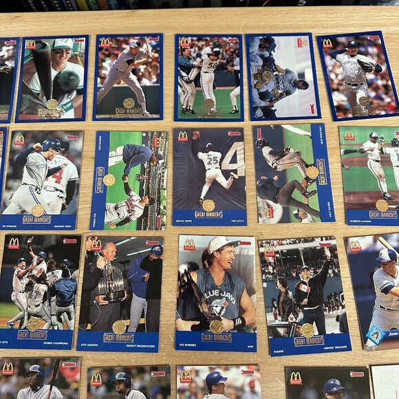 1992 DONRUSS McDONALD'S TORONTO BLUE JAYS LOT SETS GREAT MOMENTS 1-36 - Picture 3 of 6